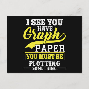 Mathe Millimeterpapier zeichnet etwas Pun Lehrer Postkarte