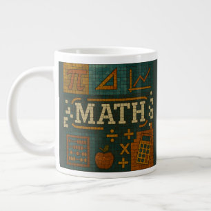 Mathe-Mosaik-Stil, ideal für ein Lehrergeschenk Jumbo-Tasse