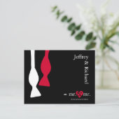 Mathe Mr. & Mr. Postcard Ankündigungspostkarte (Stehend Vorderseite)