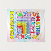 Mathe-Multiplikation-Rockstar-Nummerntag-Design Wandteppich (Vorderseite (Horizontal))