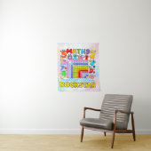 Mathe-Multiplikation-Rockstar-Nummerntag-Design Wandteppich (Beispiel)