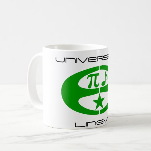 Mathe-Musik-Esperanto - Symbol-Tasse Kaffeetasse (Vorderseite Links)