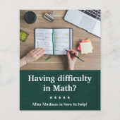 Mathe-Nachhilfe Flyer (Vorderseite)