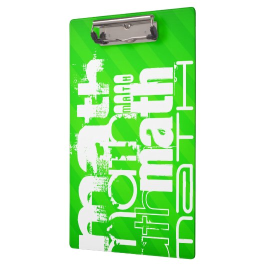 Mathe; Neon Green Stripes Klemmbrett (Links)