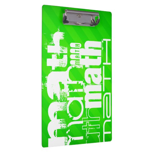 Mathe; Neon Green Stripes Klemmbrett (Rechts)