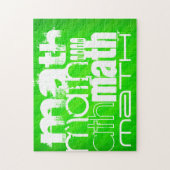 Mathe; Neon Green Stripes Puzzle (Vertikal)