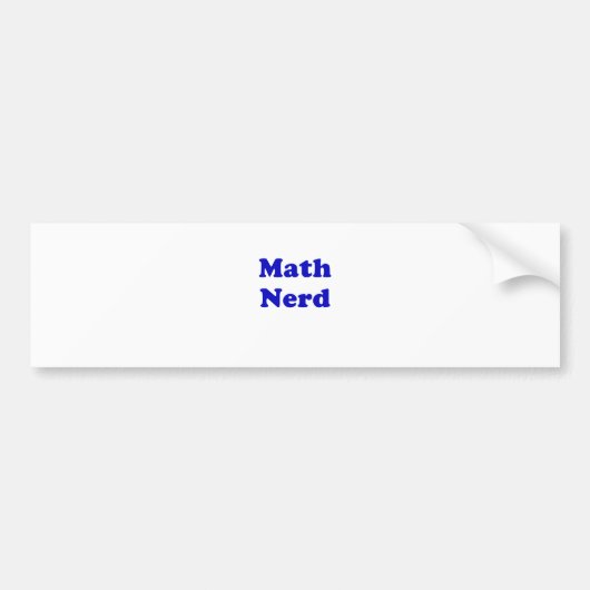 Mathe-Nerd Autoaufkleber (Vorne)