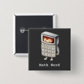 Mathe Nerd niedlich Junge in Taschenspielerkostüm  Button (Vorne & Hinten)