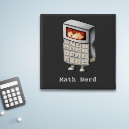 Mathe Nerd niedlich Junge in Taschenspielerkostüm Button