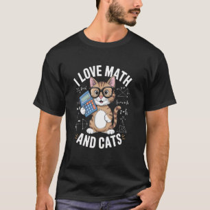 Mathe-Nerds und Katzenliebhaber-Design T-Shirt