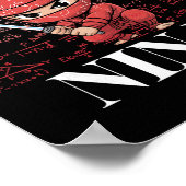 Mathe-Ninja Algebra Analysis Mathematik Student Le Poster (Ecke)