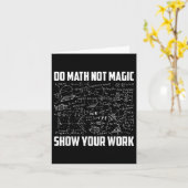 Mathe not Magic Funny Mathe Lehrer zurück nach Sch Karte (Gelbe Blume)