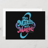 Mathe Not Magic Mathe Liebhaber Einladung (Vorne/Hinten)