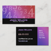 Mathe-Privatunterricht-Visitenkarten Visitenkarte (Vorne/Hinten)