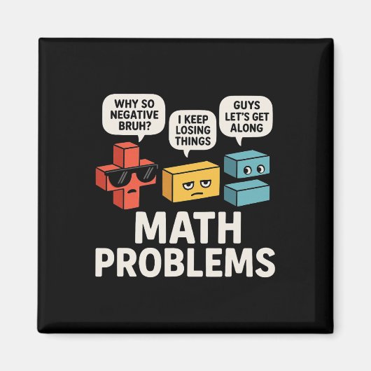 Mathe-Problem-Symbole Lustiger Lehrer Byck Zur Sch Magnet (Vorne)