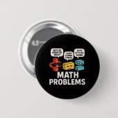 Mathe-Problem-Symbole Lustiger Lehrer Zurück Zur S Button (Vorne & Hinten)