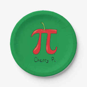 Mathe-PU-TagesParty-Papier-Teller Kirschpus Pappteller