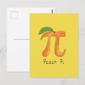 Mathe-PU-Tagespostkarte Pfirsich-PUs niedliche Postkarte (Vorne/Hinten)