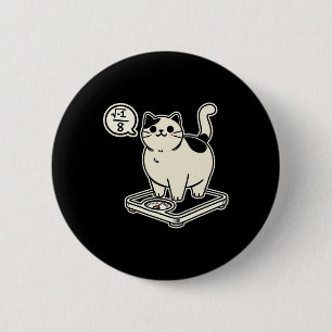 Mathe Pun Cat I Overate I Over 8 Funny Mathe Lehre Button