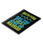 Mathe Pun First SINE of Madness Notizblock (Linke Seite)