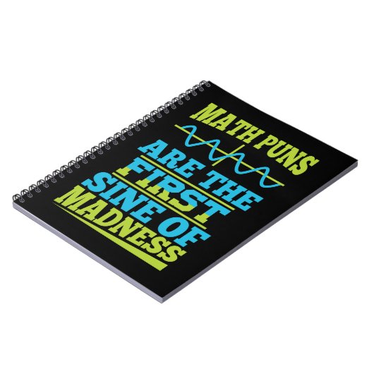 Mathe Pun First SINE of Madness Notizblock (Linke Seite)