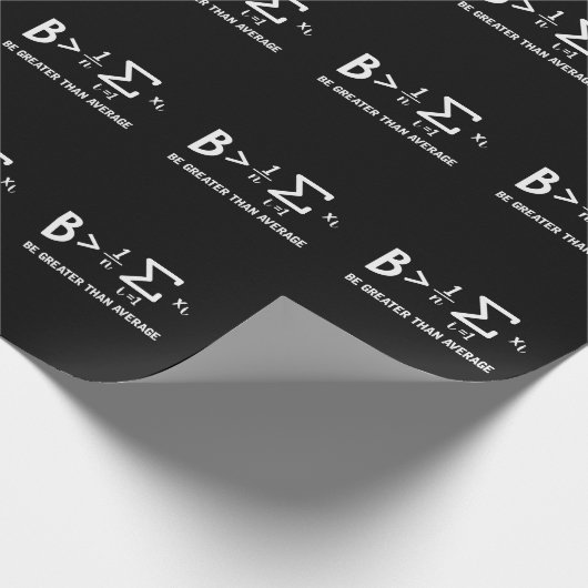 Mathe Pun Mathematiker ist größer als durchschnitt Geschenkpapier (Ecke)