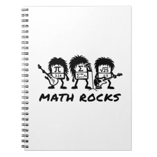 Mathe Rocks Akademische Rockband Humor Notizblock