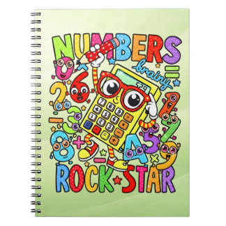 Mathe-Rockstar-Zahlenheft für die Schule Notizblock