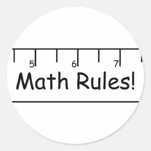 Mathe Rules! Runder Aufkleber (Vorderseite)