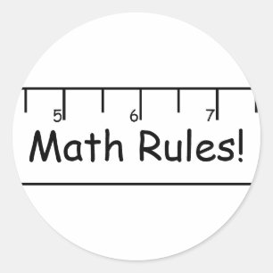 Mathe Rules! Runder Aufkleber