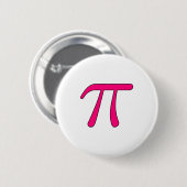 Mathe Symbol blaues Aqua-Rosa-heißes Button (Vorne & Hinten)