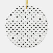 Mathe-Symbole - Schwarzweiss Keramikornament (Vorne)