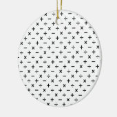 Mathe-Symbole - Schwarzweiss Keramikornament (Links)