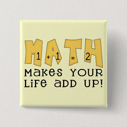 Mathe-T-Shirts und Geschenke Button (Vorderseite)