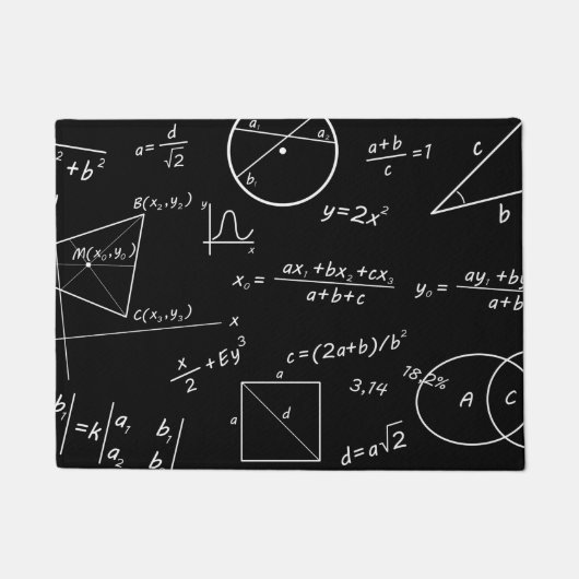 Mathe-Tafel Fußmatte (Vorderseite)