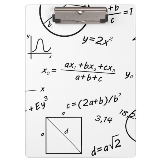 Mathe-Tafel Klemmbrett (Vorderseite)