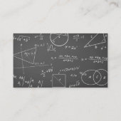 Mathe Tafel Mathelehrer Visitenkarte (Rückseite)