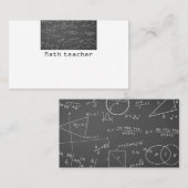 Mathe Tafel Mathelehrer Visitenkarte (Vorne/Hinten)