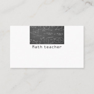 Mathe Tafel Mathelehrer Visitenkarte