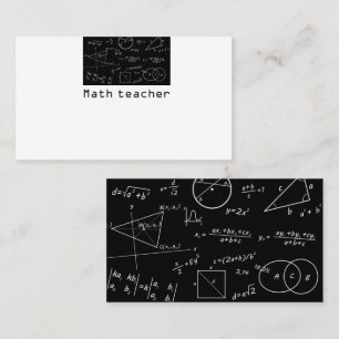 Mathe Tafel Mathelehrer Visitenkarte