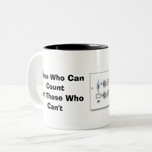 Mathe-Tasse Zweifarbige Tasse (Vorderseite Links)