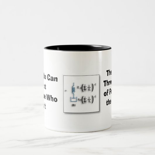 Mathe-Tasse Zweifarbige Tasse (Mittel)