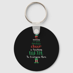 Mathe Teacher Christmas Elf Geschenkdesign Schlüsselanhänger
