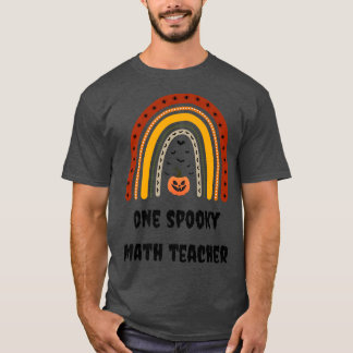 Mathe Teacher Halloween Herbst Regenbogen Pumpkin T-Shirt