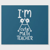 Mathe Teacher I Bin Mathe Teacher Geschenkpapier (Flach)