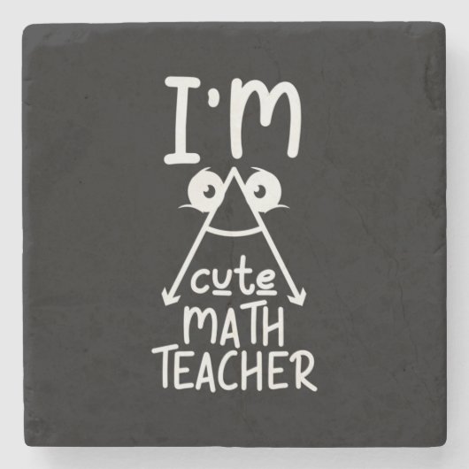 Mathe Teacher I Bin Mathe Teacher Steinuntersetzer (Vorderseite)