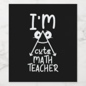 Mathe Teacher I Bin Mathe Teacher Weinetikett (Einzelnes Label)
