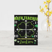 Mathe Teacher like Regular Luckier St Patricks Day Karte (Gelbe Blume)