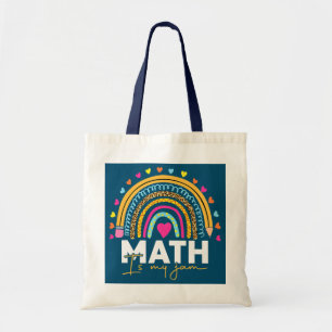 Mathe Teacher Rainbow Leopard Mathe ist mein Jam Tragetasche
