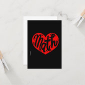 Mathe Teacher Valentine's Day Karte (Vorderseite/Rückseite Beispiel)